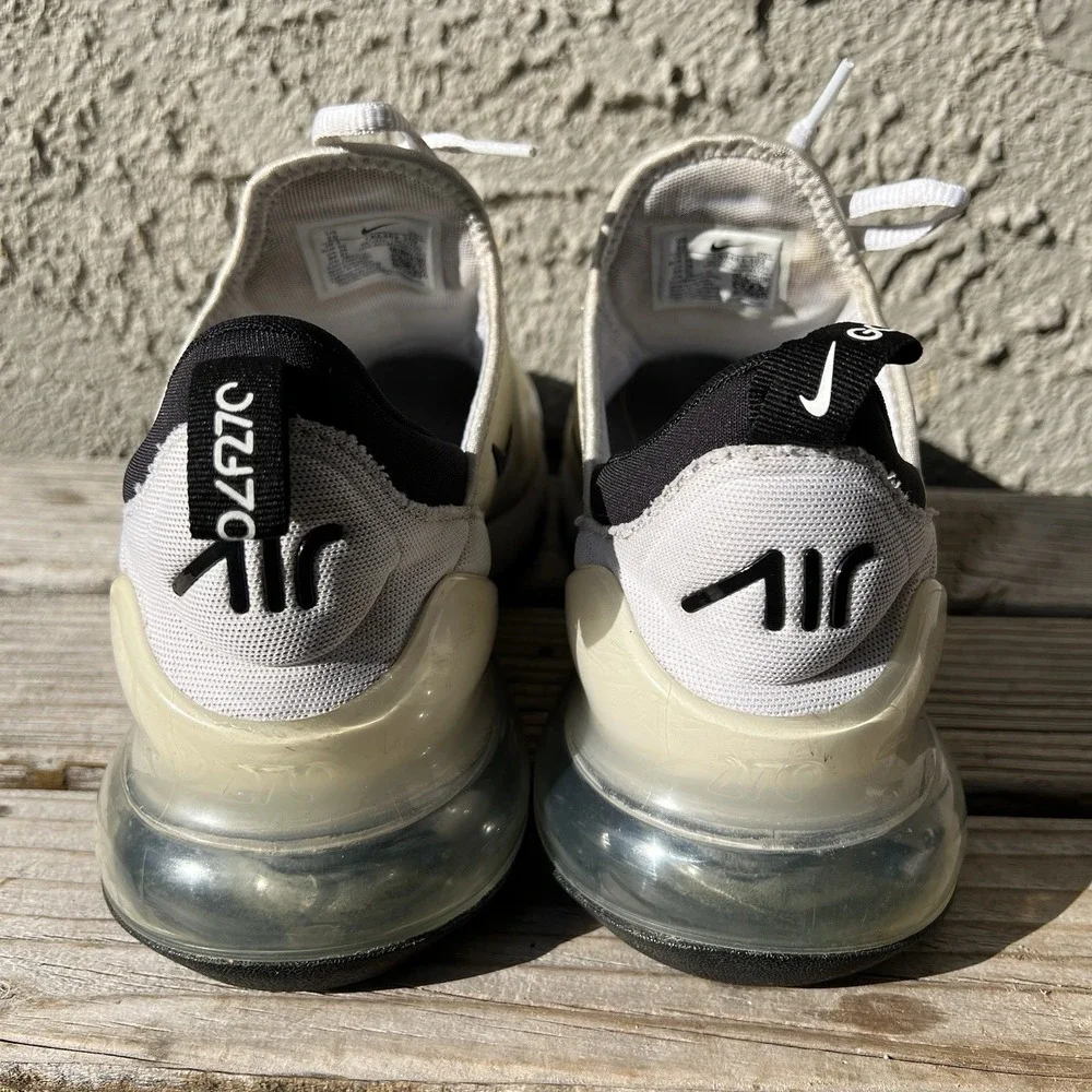 Nike Shoe Men Size 10 Air Max 270 Golf Sneakers White Low White